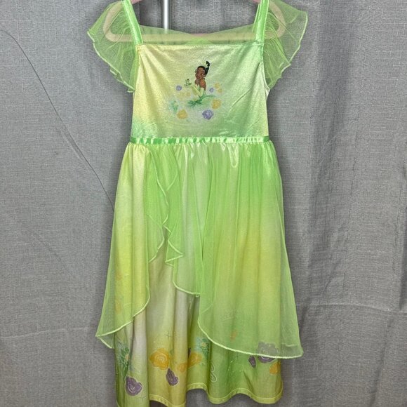 Disney - Tiana - Sleeveless Princess Sleep Dress With Lace - Size 5T - Picture 3 of 8